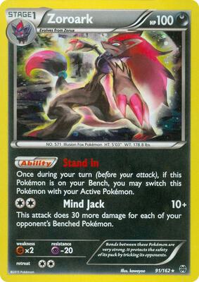 Zoroark - 91/162 (Cosmos Holo) card from Miscellaneous Cards & Products