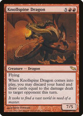 Knollspine Dragon card from Shadowmoor