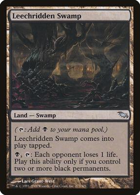 Leechridden Swamp card from Shadowmoor