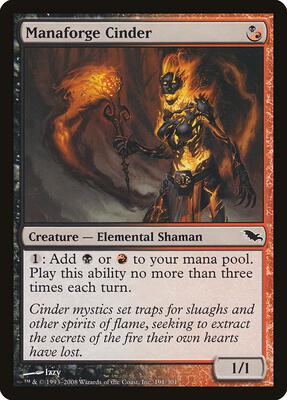 Manaforge Cinder card from Shadowmoor