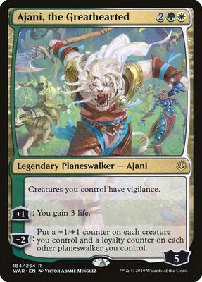 Ajani, the Greathearted card from War of the Spark
