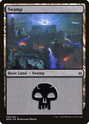 Swamp (258) card from War of the Spark