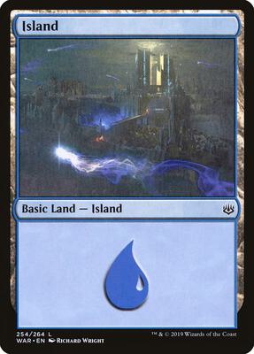 Island (254) card from War of the Spark