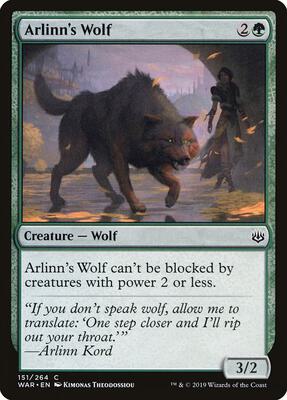 Arlinn's Wolf card from War of the Spark