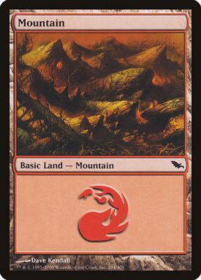 Mountain (294) card from Shadowmoor