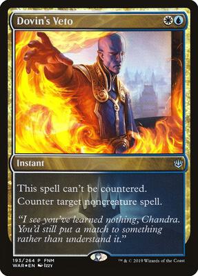 Dovin's Veto card from FNM Promos