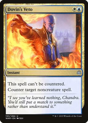 Dovin's Veto card from War of the Spark