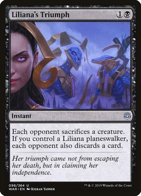 Liliana's Triumph card from War of the Spark