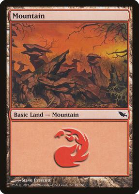 Mountain (297) card from Shadowmoor
