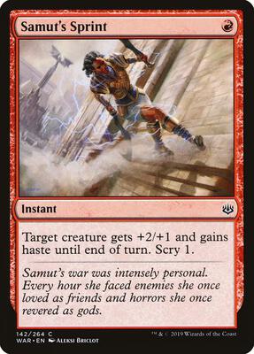 Samut's Sprint card from War of the Spark