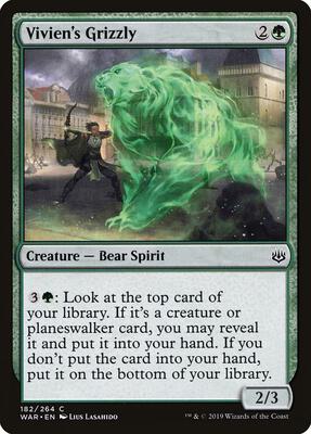 Vivien's Grizzly card from War of the Spark