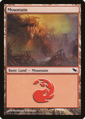 Mountain (295) card from Shadowmoor