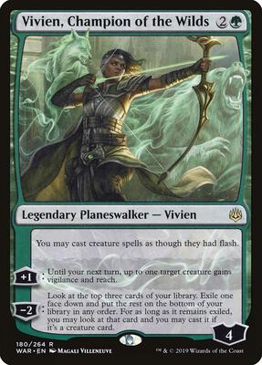 Vivien, Champion of the Wilds card from War of the Spark