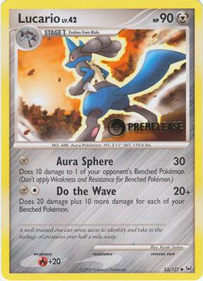 Lucario - 53/127 (Prerelease) card from Diamond and Pearl Promos