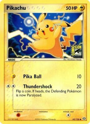 Pikachu - 60/106 (SDCC 2005) card from Miscellaneous Cards & Products