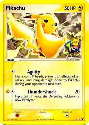 Pikachu - 012 (10th Anniversary) card from Miscellaneous Cards & Products