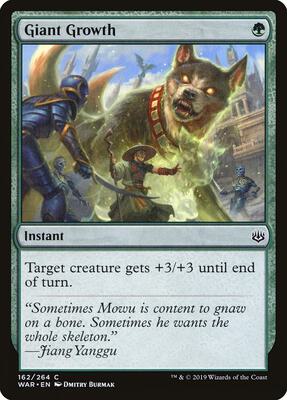 Giant Growth card from War of the Spark