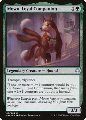 Mowu, Loyal Companion card from War of the Spark