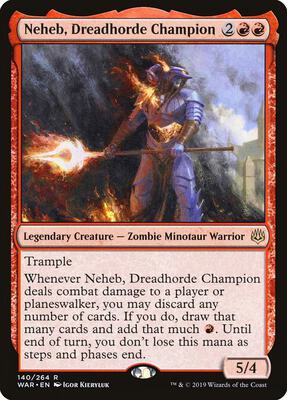 Neheb, Dreadhorde Champion card from War of the Spark