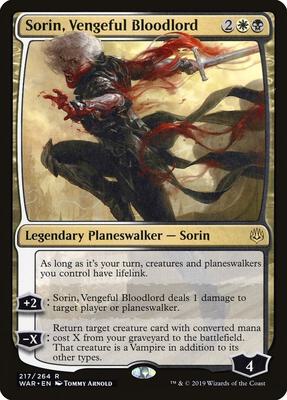 Sorin, Vengeful Bloodlord card from War of the Spark