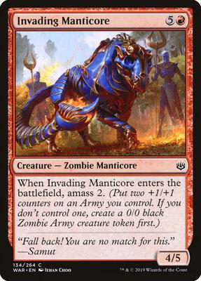 Invading Manticore card from War of the Spark