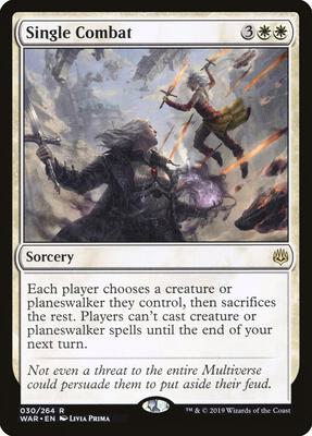 Single Combat card from War of the Spark