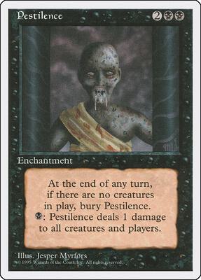 Pestilence card from Fourth Edition