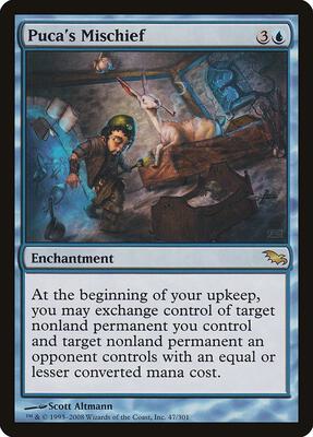Puca's Mischief card from Shadowmoor