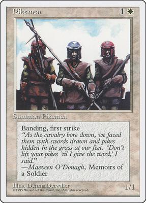 Pikemen card from Fourth Edition