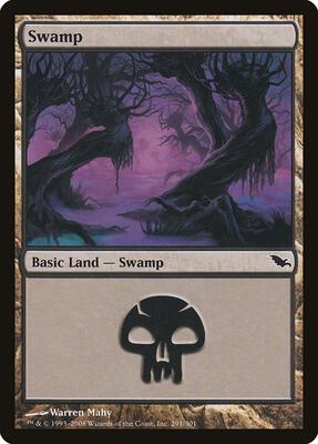 Swamp (291) card from Shadowmoor