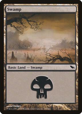 Swamp (293) card from Shadowmoor
