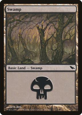 Swamp (292) card from Shadowmoor
