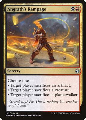 Angrath's Rampage card from War of the Spark
