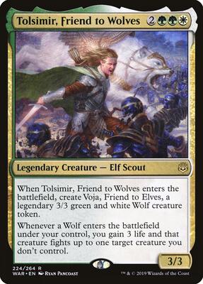 Tolsimir, Friend to Wolves card from War of the Spark