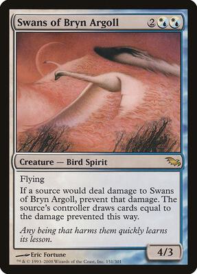 Swans of Bryn Argoll card from Shadowmoor