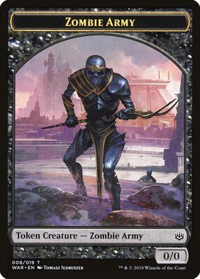 Zombie Army Token (008) card from War of the Spark