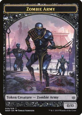 Zombie Army Token (009) card from War of the Spark