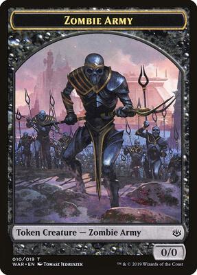 Zombie Army Token (010) card from War of the Spark