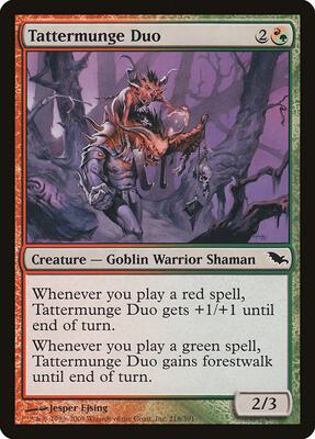 Tattermunge Duo card from Shadowmoor