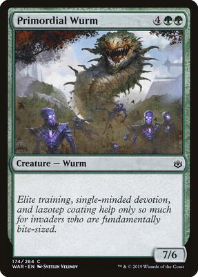 Primordial Wurm card from War of the Spark