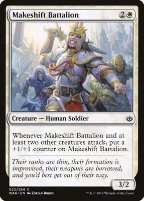 Makeshift Battalion card from War of the Spark
