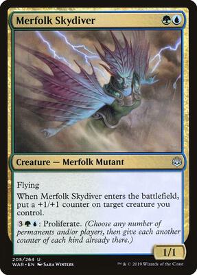 Merfolk Skydiver card from War of the Spark