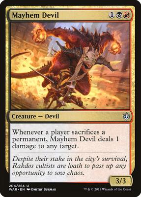 Mayhem Devil card from War of the Spark