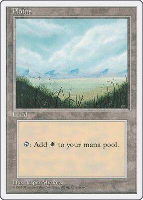 Plains (A) card from Fourth Edition