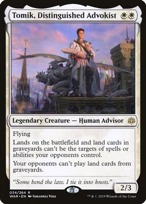 Tomik, Distinguished Advokist card from War of the Spark