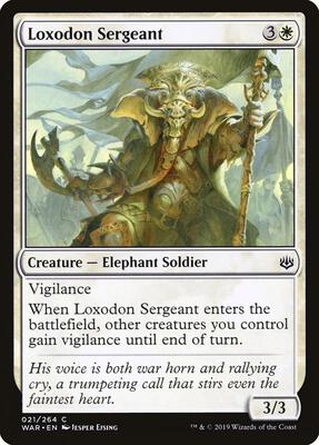 Loxodon Sergeant card from War of the Spark