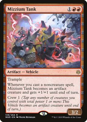 Mizzium Tank card from War of the Spark