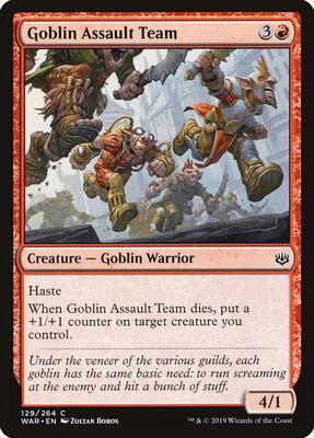 Goblin Assault Team card from War of the Spark