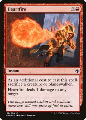 Heartfire card from War of the Spark
