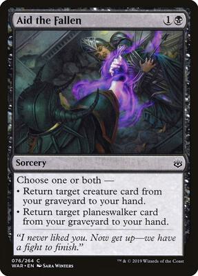 Aid the Fallen card from War of the Spark